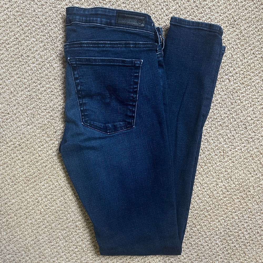 AG Adriano Goldschmied Absolute Legging Jeans Indigo Skinny, Stretch, Size 28R - Picture 3 of 4